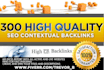 build 300 PR7 to PR3 SEO Backlinks