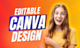 design canva logo, canva flyer, editable templates