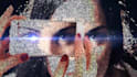 do digital glitch particle effect with your logo or image