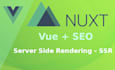 develop nuxt app with SEO feature, ssr