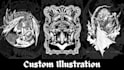 create a hand drawn dnd character illustration dark fantasy in my style
