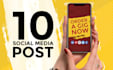 design 10 posts for social media