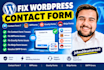 fix wordpress contact form 7, wpforms, gravity forms, ninja form, smtp errors
