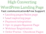 create wordpress landing page or sales funnel