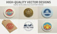 design a bold circular emblem and crest badge for your team or coffee shop