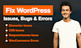 fix wordpress issues, errors, and fix elementor issues