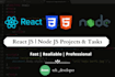do responsive web development project in react js,node js,javascript