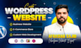 do wordpress website design, landing page, ecommerce website or business website