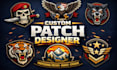 design custom military, retro or minimalist patch, badge, emblem