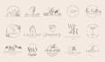create boho, botanical, whimsical, and floral logo design