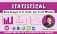 do statistical data analysis in rstudio, spss, excel, minitab