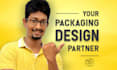 design label, pouch or box packaging with all files in 1 day