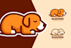 cute animal mascot cartoon logo character