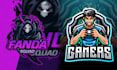 design initials mascot logo for gaming, esports, youtube, twitch, character