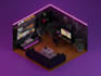 create and render 3d isometric room
