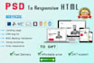 convert PSD to html, PSD to bootstrap html