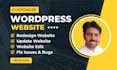 redesign, update, customize wordpress website and fix issues