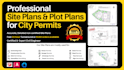 draw site plan and plot plan for city permit in 24 hours