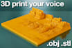 make a 3d printable representation of the spectrum of a sound