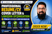 professionally write your resume CV, ats friendly cover letter linkedin