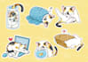 design cute animals emoticon, stickers, character, chibi