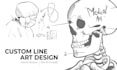 create detailed custom line art illustration from your photo