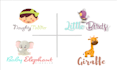 do cute baby kid logo