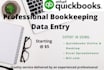 do bookkeeping and data entry in quickbooks
