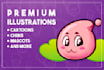 character design illustrations for a comercial user