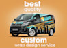 do a vehicle wrap design for van car truck trailer