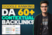 build powerful da 60 plus backlinks for google SEO rankings