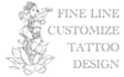 create hand drawn fine line unique tattoo design