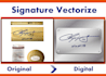 trace, vectorize signature in vector format