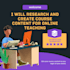 research and create course content for online teaching