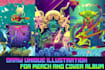 create alien t shirt design horror t shirt design fantasy t shirt design