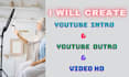 create youtube intro and outro video HD