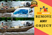 do remove object,cut out object,retouching object