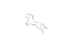 design minimalist hand drawn line art animal horse farm dog pet equestrian logo