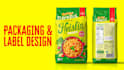 design an attractive label for pouch and bags