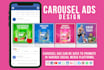 design attractive carousel for facebook ads campaign