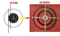 design custom wall clock in 2d and 3d cad