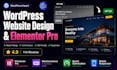 design wordpress website using elementor pro and fix issues