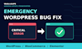 fix wordpress errors, elementor bugs, woocommerce issues, or layout errors