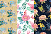make custom hand drawn seamless watercolor pattern for you