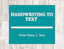 convert handwritten to text manually