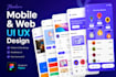 do modern app ui ux design and app store screenshots in figma