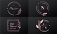 do modern feminine floral fashion beauty watercolour signature logo design