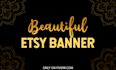 do professional etsy banner design for store