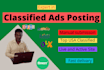 do 60 classified  ads posting manually in USA