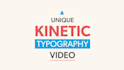 create a custom kinetic typography video promo